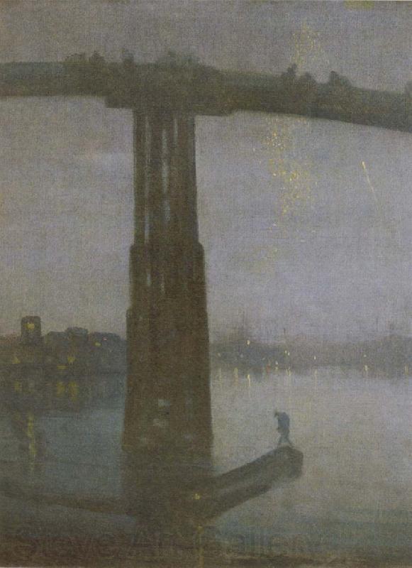 James Abbott McNeil Whistler Nocturne in Blue and Gold Norge oil painting art